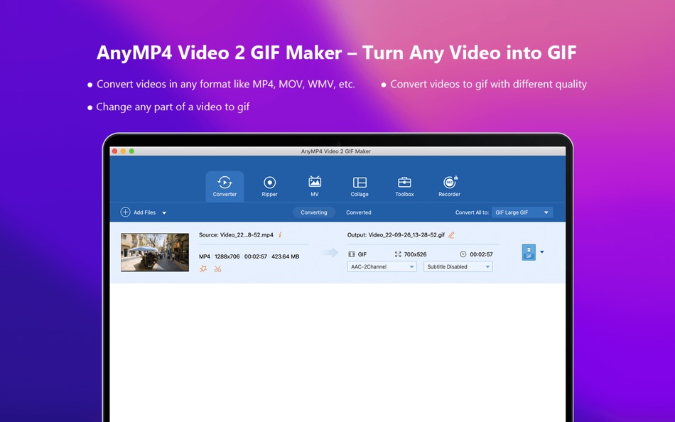 AnyMP4 Video 2 GIF Maker - 1.1.17 - (macOS)