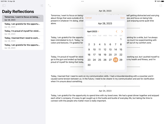 Screenshot #5 pour Chapters - Your Daily Notebook