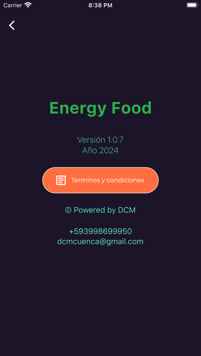 Energy Food Screenshot