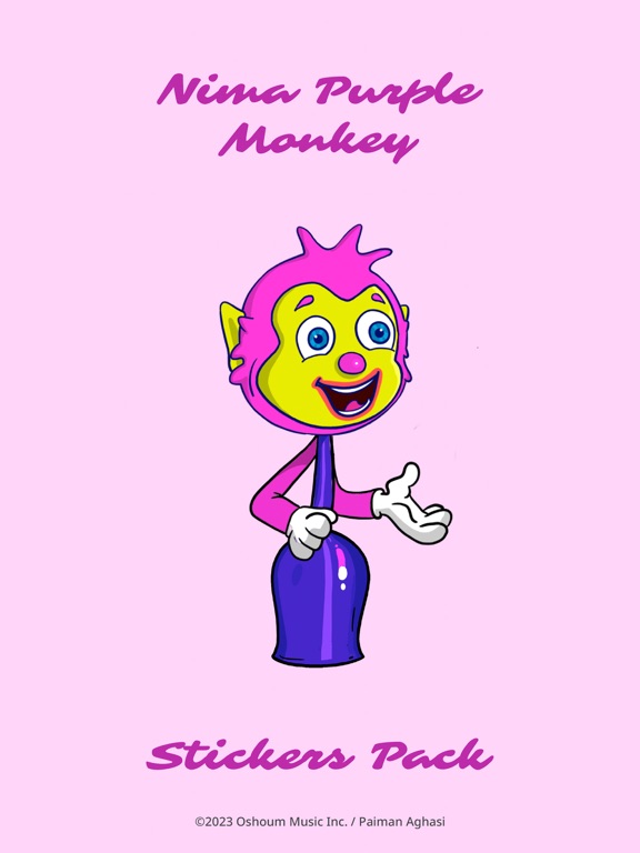 Screenshot #4 pour Nima Purple Monkey Stickers