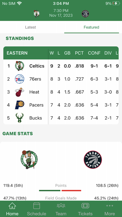 Boston Celtics Screenshot