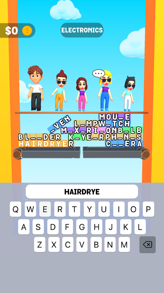 #5. Messy Type 3D (iOS) 由: MIDPOLY OYUN YAZILIM TASARIM DANISMANLIK HIZMETLERI VE TICARET ANONIM SIRKETI