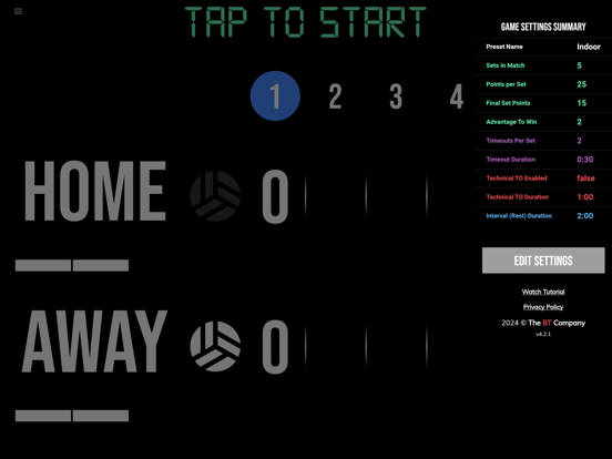 BT Volleyball Scoreboard iPad screenshot 8 - Sports app