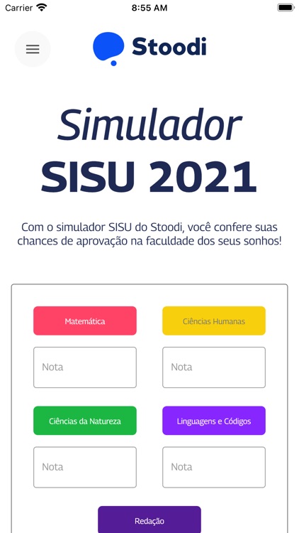 Simulador Sisu 2022 - simular nota de corte dos cursos