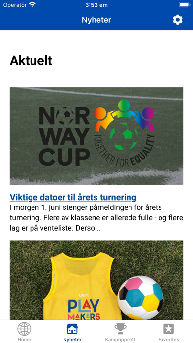 Norway Cup Fotball Screenshot