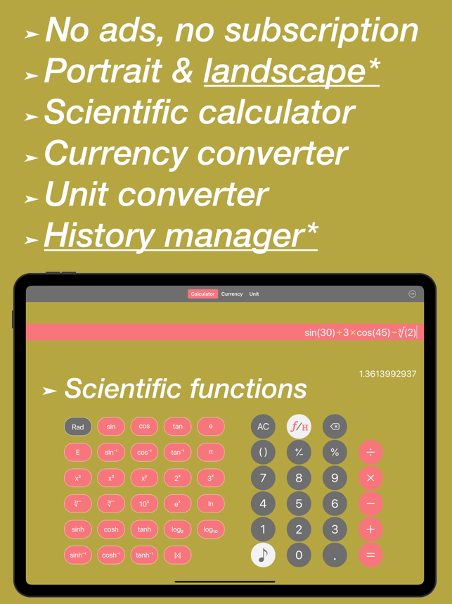 ‎Kalkulator – Valuta – Enhet Skjermbilde