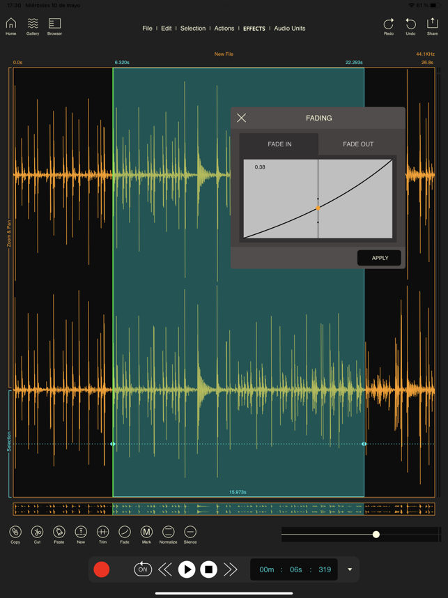 Skjermbilde av Wavebox Audio Editor