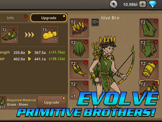 Screenshot #4 pour Primitive Brothers: Idle Game