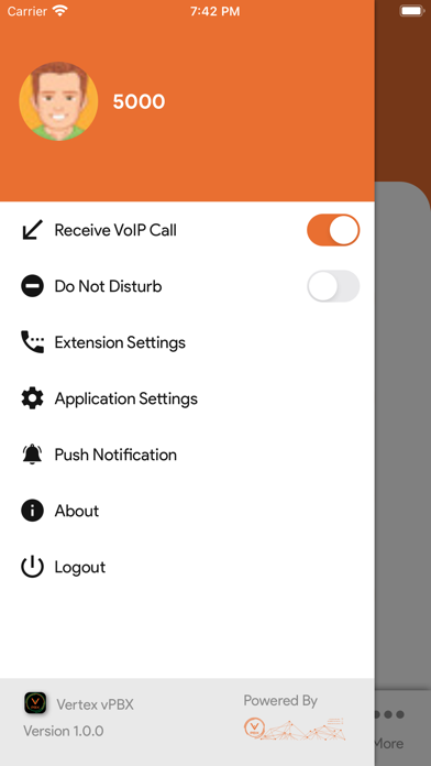 Vertex vPBX Screenshot
