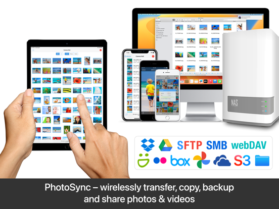 PhotoSync – transfer photos iPad app afbeelding 1