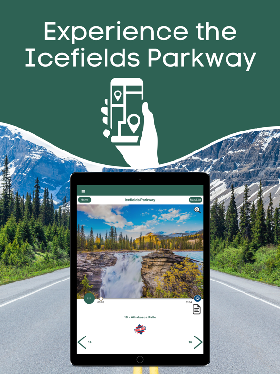 Icefields Parkway Audio Guide iPad screenshot 1 - Travel app