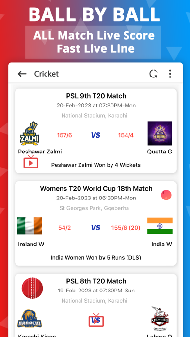 Screenshot #1 pour IPL Live - Cricket Live Score