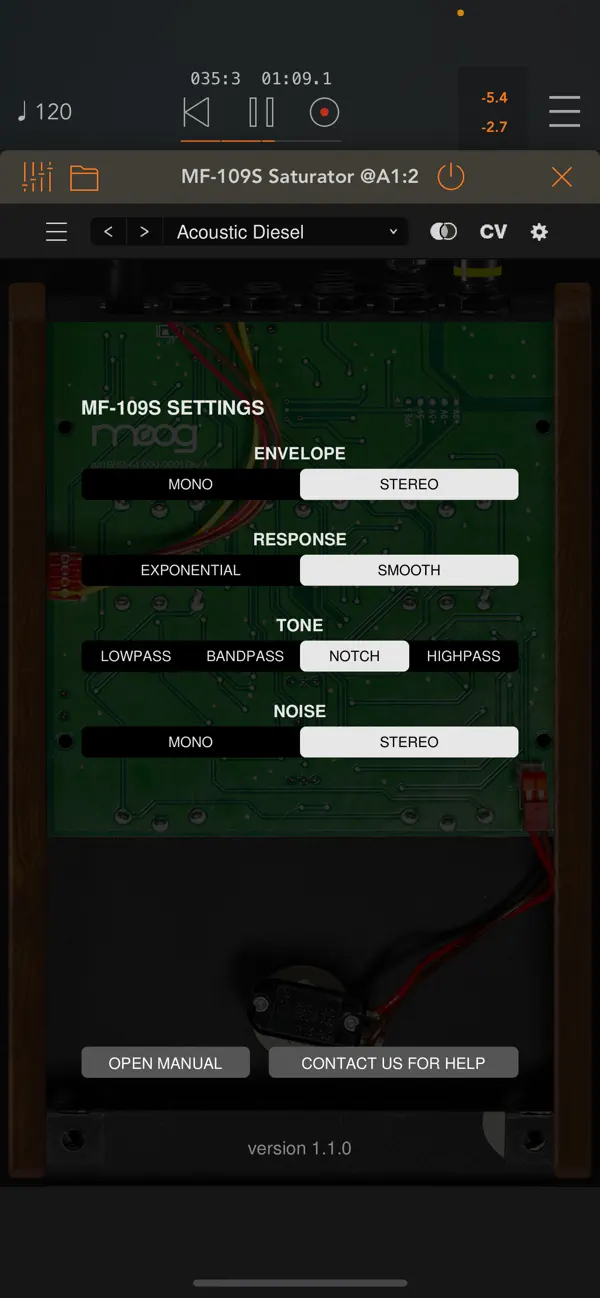 #3. MF-109S Saturator (iOS) 由: Moog Music Inc.