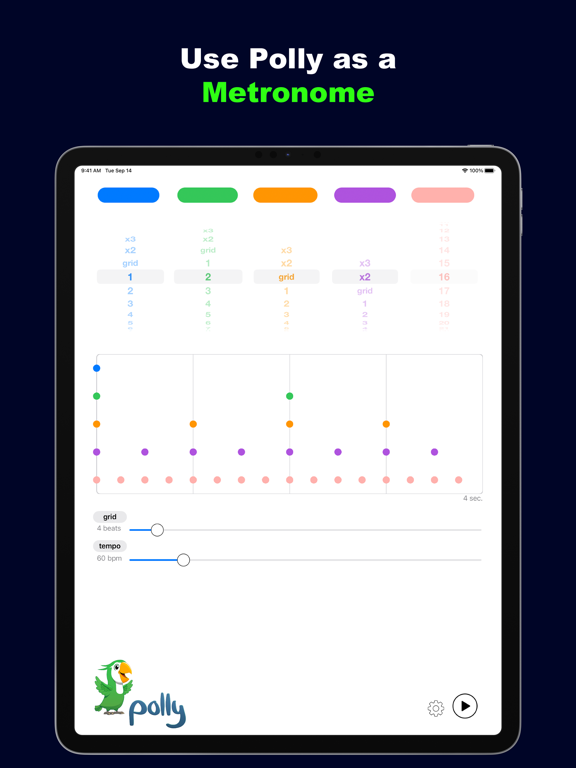 Screenshot #5 pour Polly - Polyrhythmic Metronome