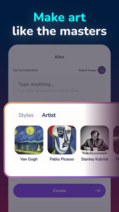 Alice - AI Art Generator Screenshot