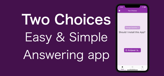 Two Choices answering app