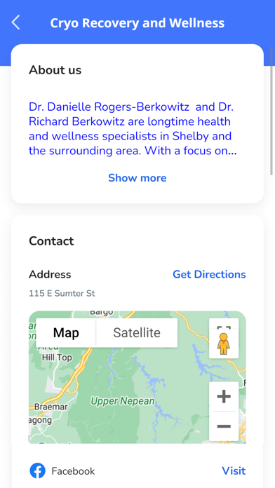 Cryo Recovery and Wellness Screenshot