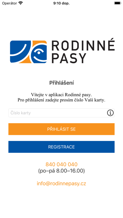 Rodinné pasy Screenshot