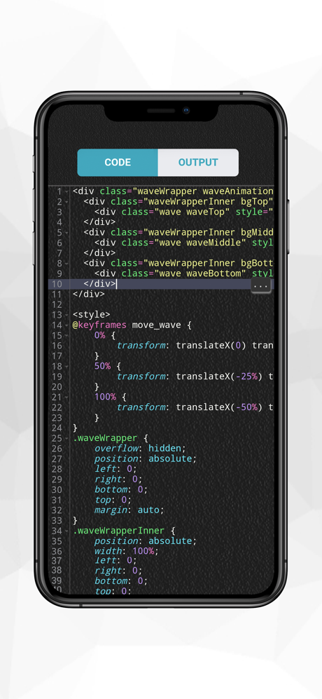 HTML editor - touch and code screenshot 2