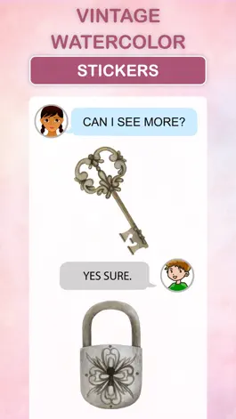 Game screenshot Vintage Watercolor Stickers hack