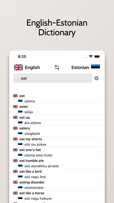 Estonian-English Dictionary Screenshot