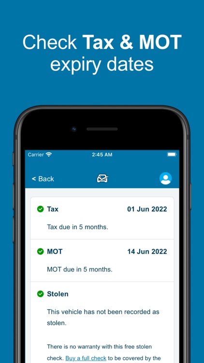 Vehicle Check - Car Tax Check