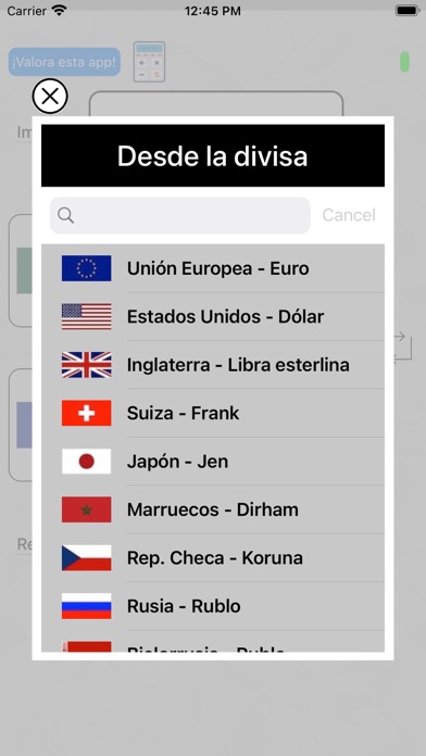 Cambio de Monedas Screenshot