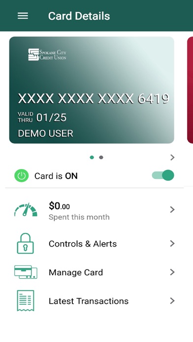 Spokane City CU CardNav Screenshot