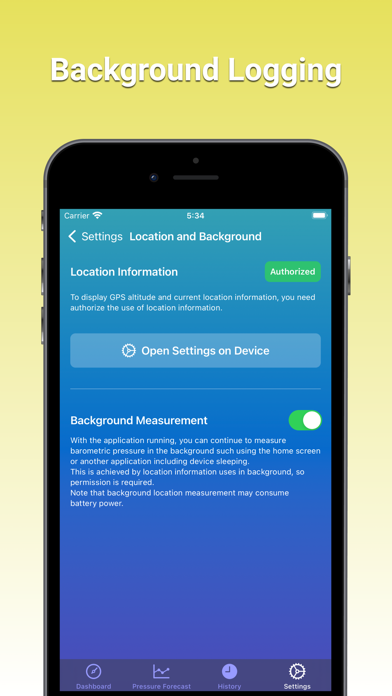 Torr: Barometer, Altimeter App Screenshot