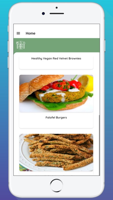 Vegan Recipe Healthy Food Screenshot