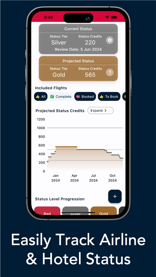 #1. StatusTracker: Loyalty App (iOS) Podle: A Touch of Space
