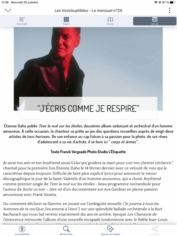 Les Inrockuptibles iPad screenshot 6 - Magazines & Newspapers app