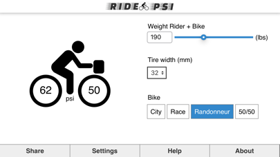 Ride PSI - Bike Tire Pressure Screenshot