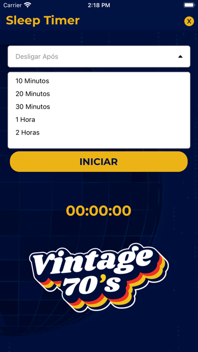 Vintage 70's Web Radio Screenshot