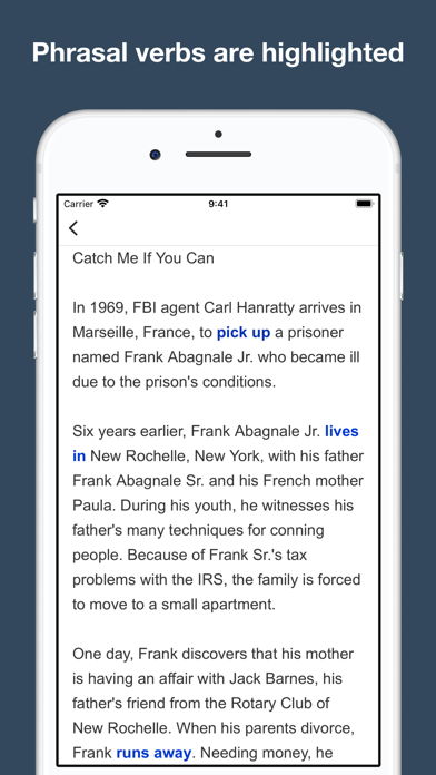 Phrasal verbs through stories Screenshot
