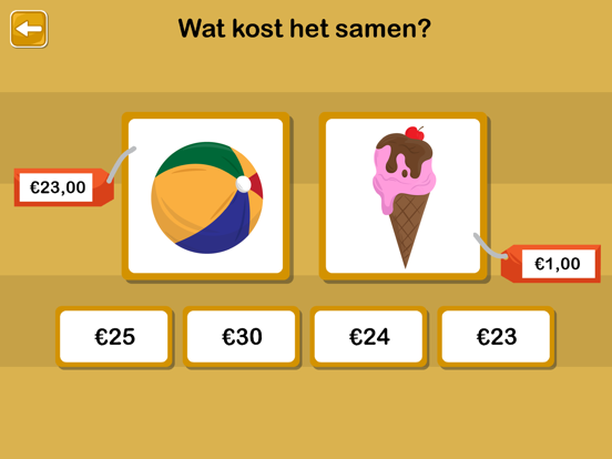 Rekenen met geld iPad app afbeelding 5