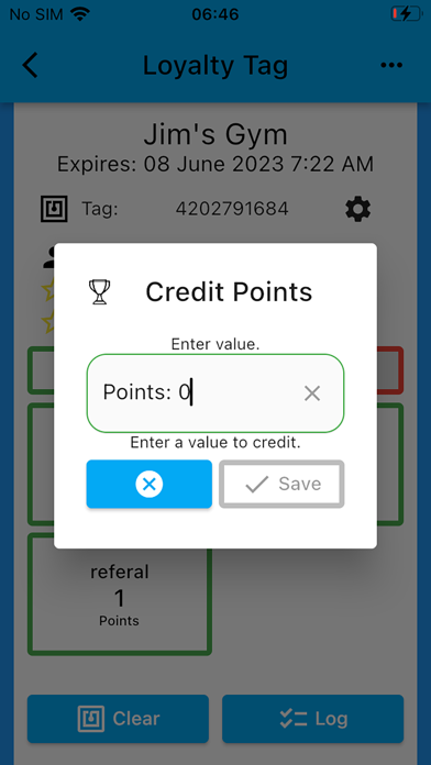 Loyalty Tag Screenshot