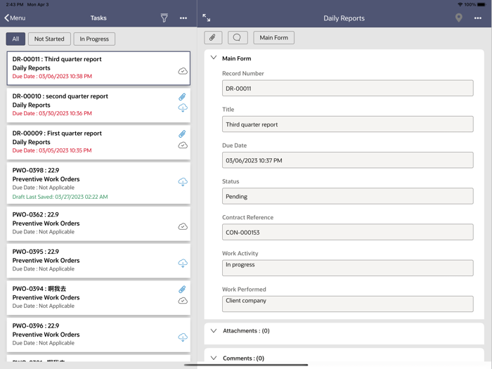 Oracle Primavera Unifier