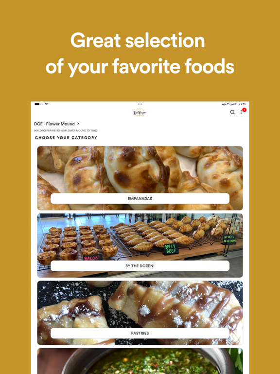 Del Campo Empanadas iPad screenshot 2 - Food & Drink app