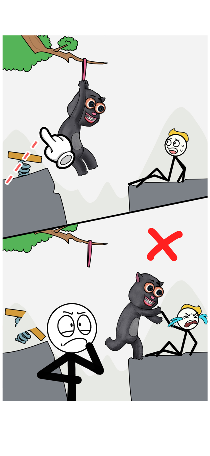 Stickman Slice Cut Puzzle