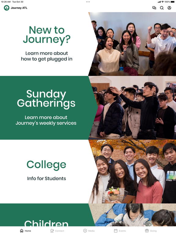 Journey Church of Atlanta iPad screenshot 1 - Education app