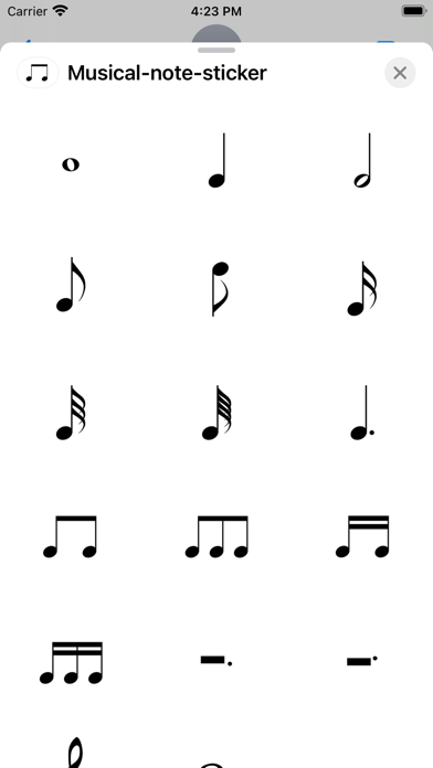 Musical note sticker Screenshot