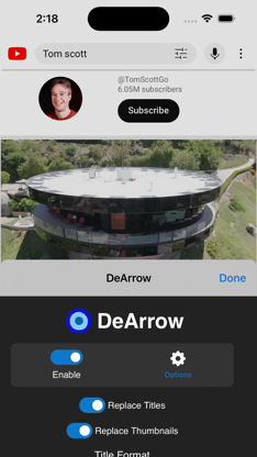 DeArrow for YouTube screenshot 2
