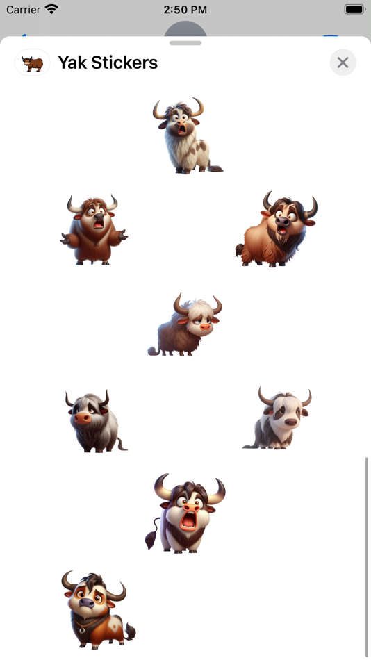 #3. Yak Stickers (iOS) Podle: Paul Scott