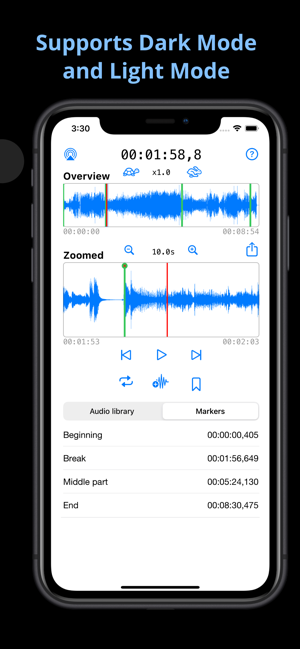 Zrzut ekranu z pętli audio+