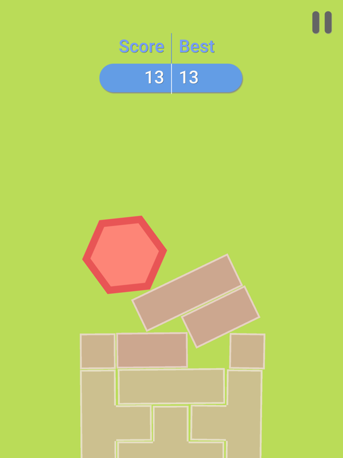 Hexagon Tower Balance Blocks