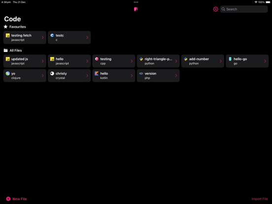 Screenshot #4 pour Code - Compile & Run Program