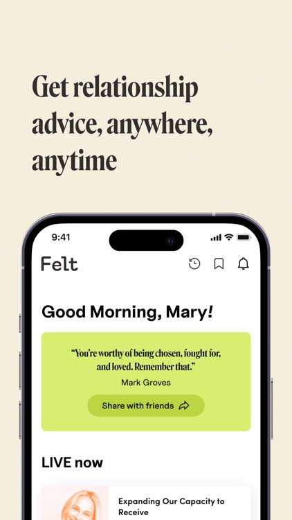Felt: Relationship Advice