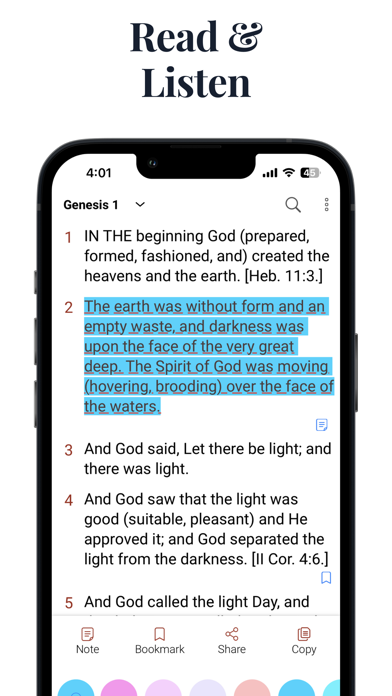 Amplified Bible Audio Study Screenshot