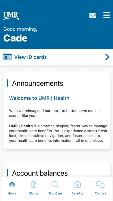 UMR | Health Screenshot